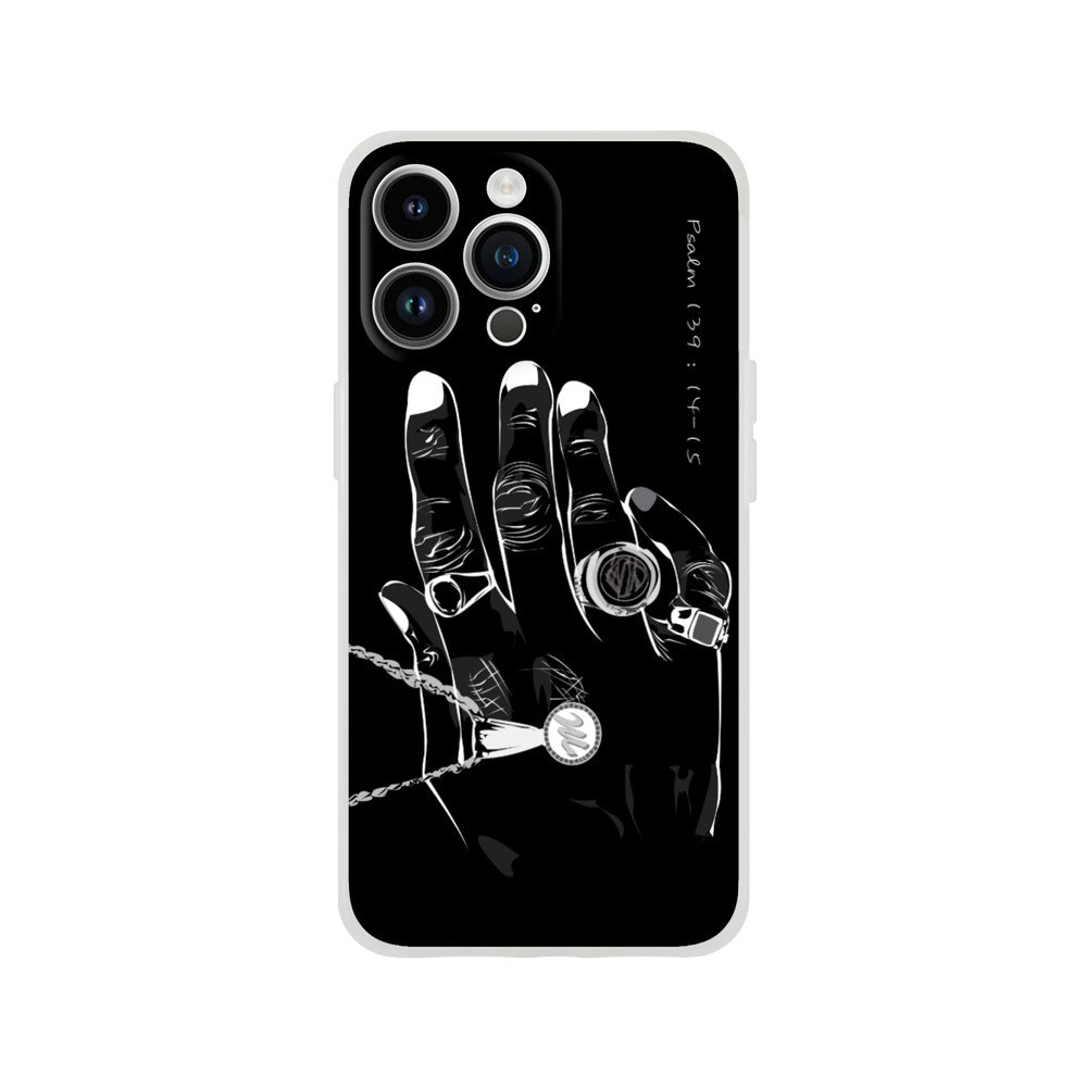 "Rings" Phone Case in Solid Black Color