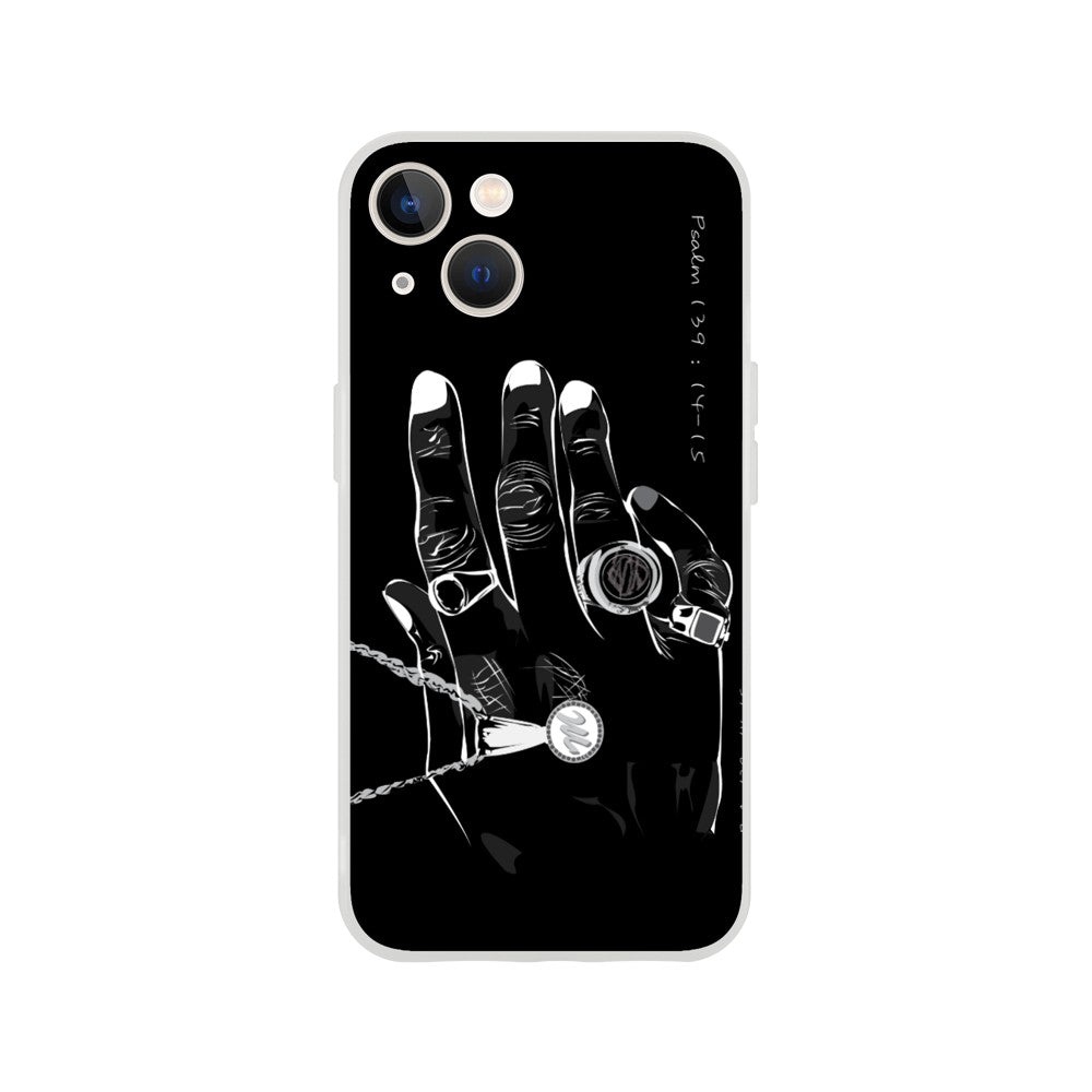 "Rings" Phone Case in Solid Black Color