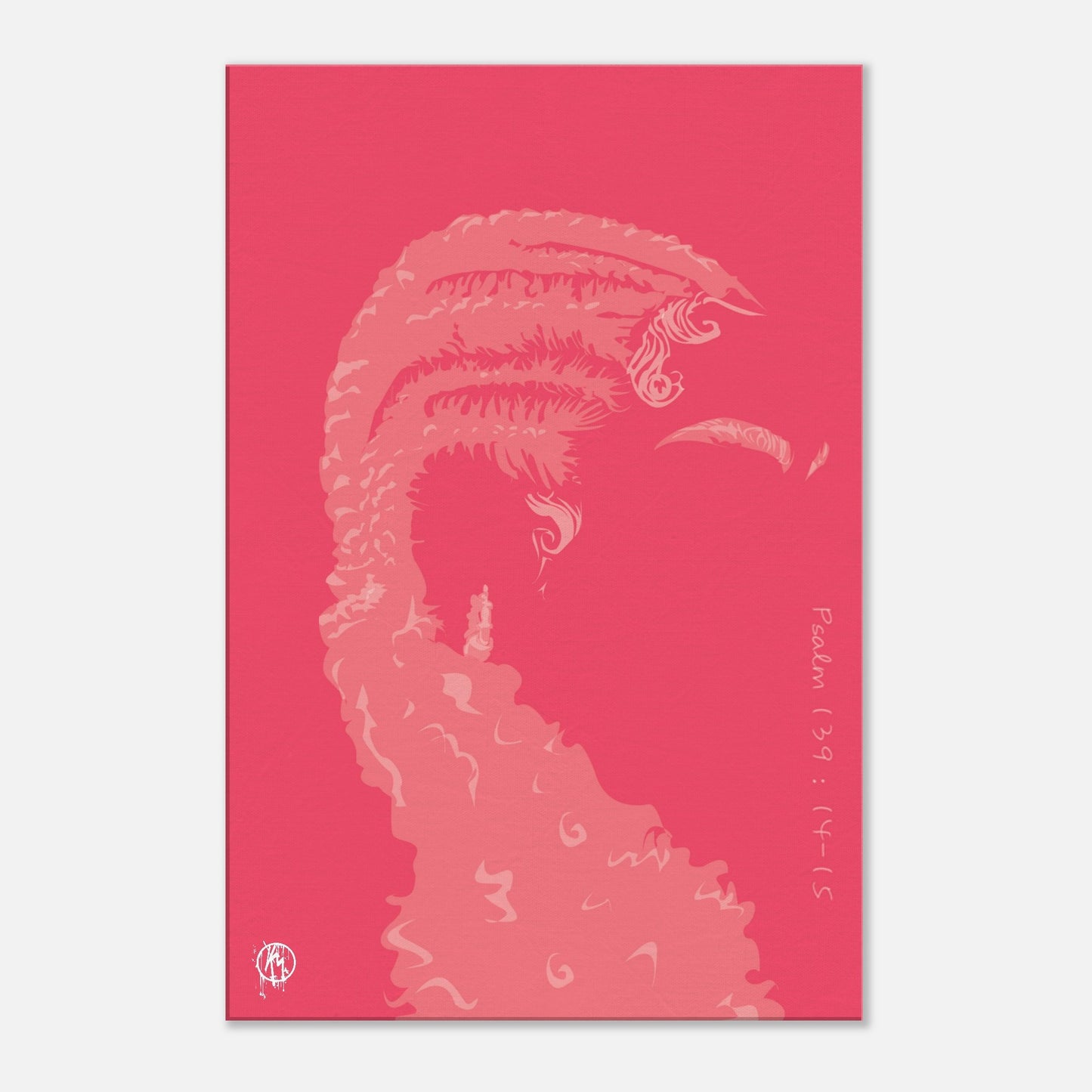"Cornrows" Display Art Piece (Pink)