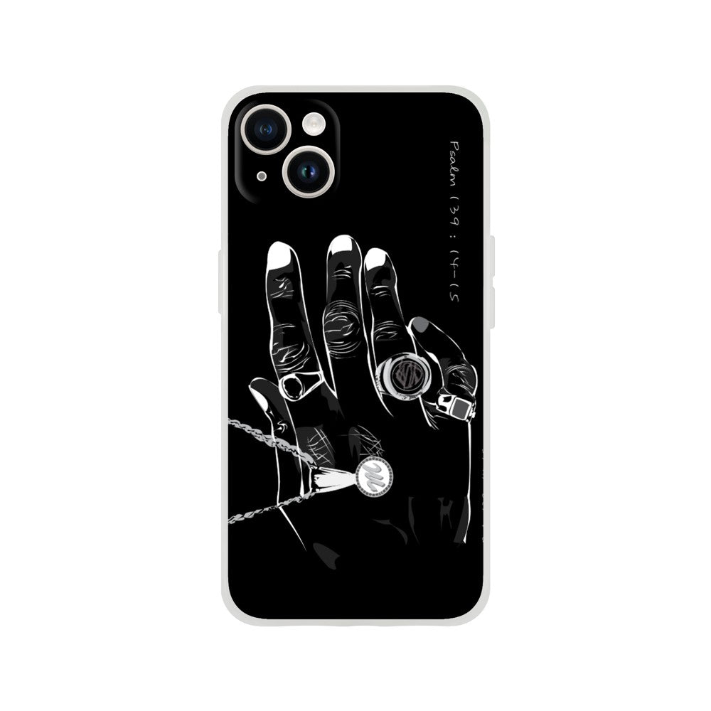 "Rings" Phone Case in Solid Black Color