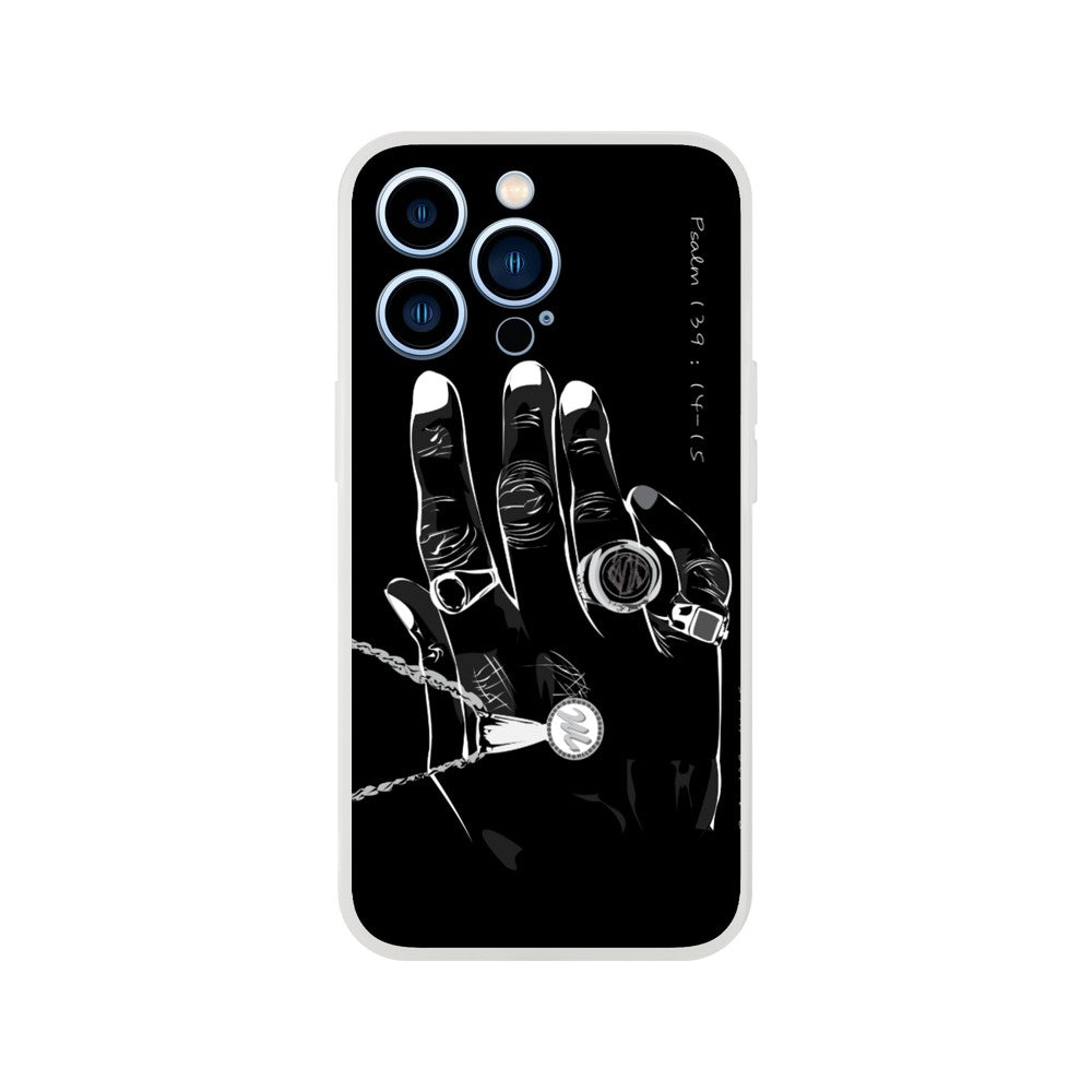 "Rings" Phone Case in Solid Black Color