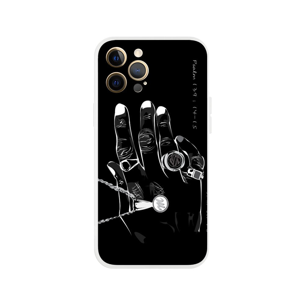 "Rings" Phone Case in Solid Black Color