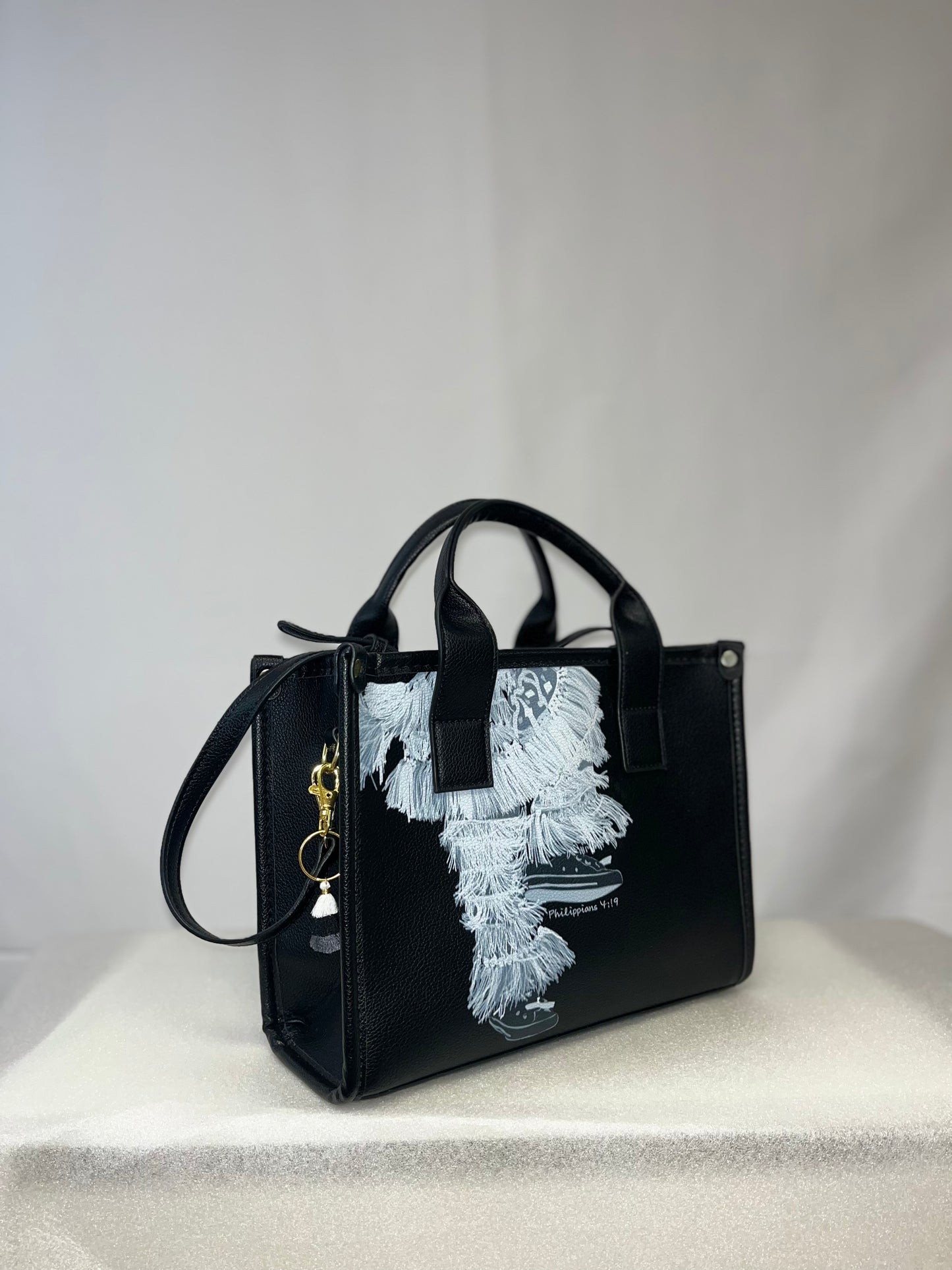 Gombey Handbag in Color Black