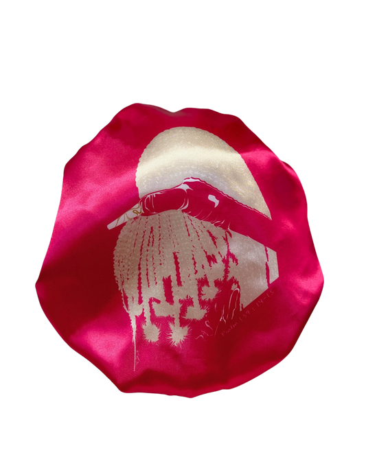 Braids Bonnet in Color Hawt Pink