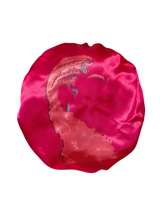Cornrows Bonnet in Color Hawt Pink