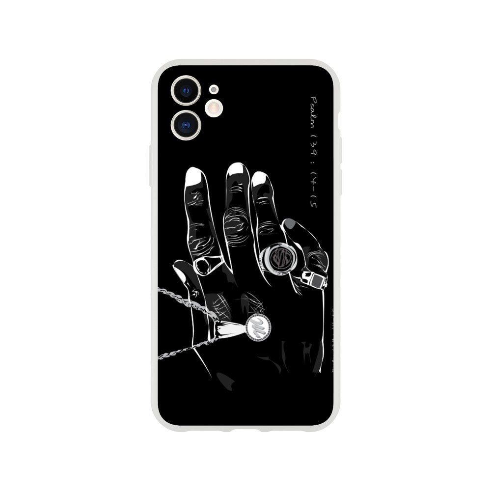 "Rings" Phone Case in Solid Black Color