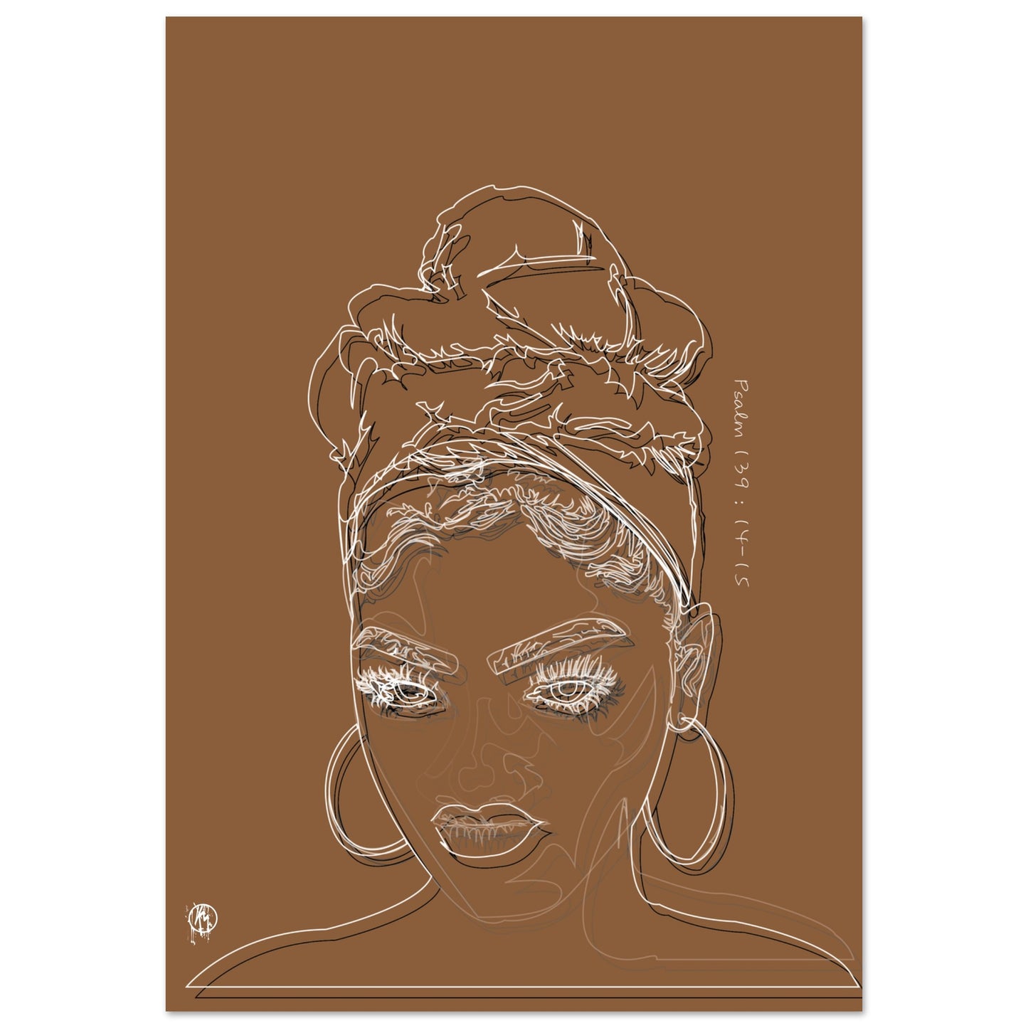 "Wrap Day" Art Piece (Deep Brown)