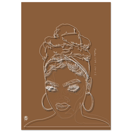 "Wrap Day" Art Piece (Deep Brown)