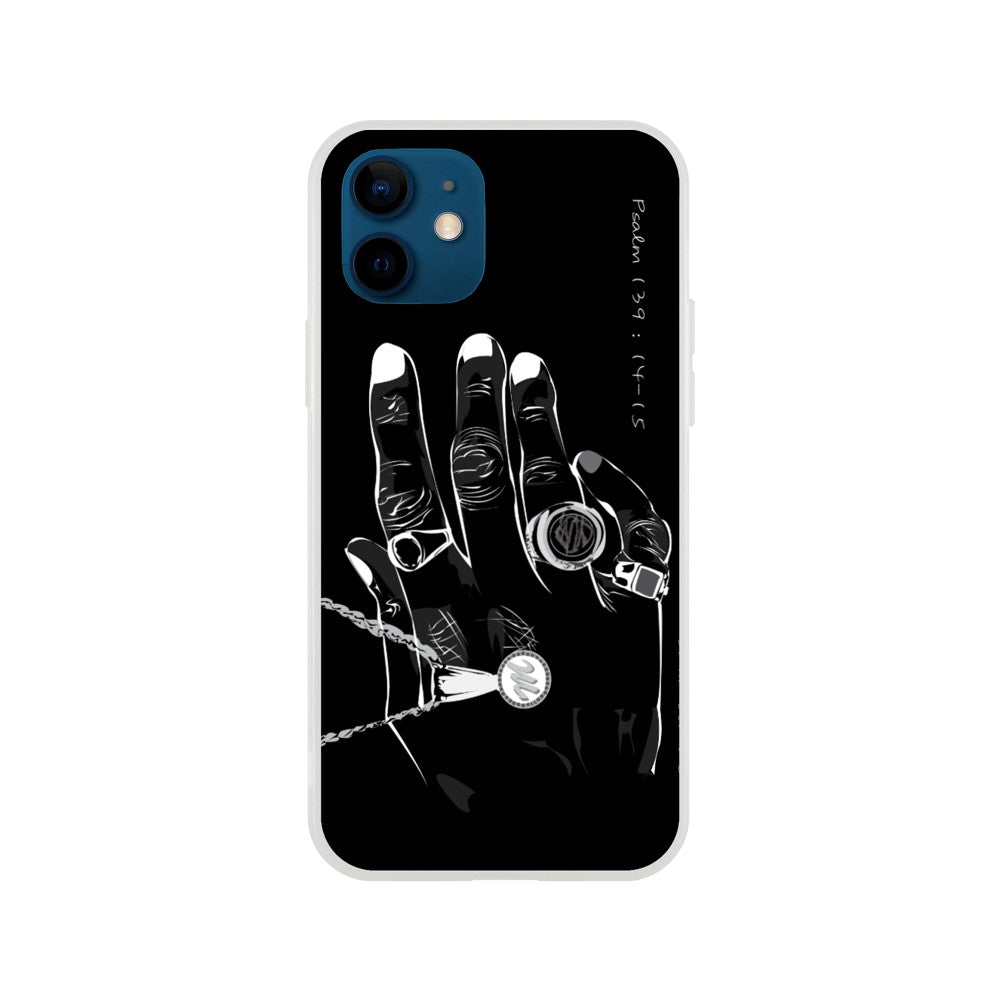 "Rings" Phone Case in Solid Black Color