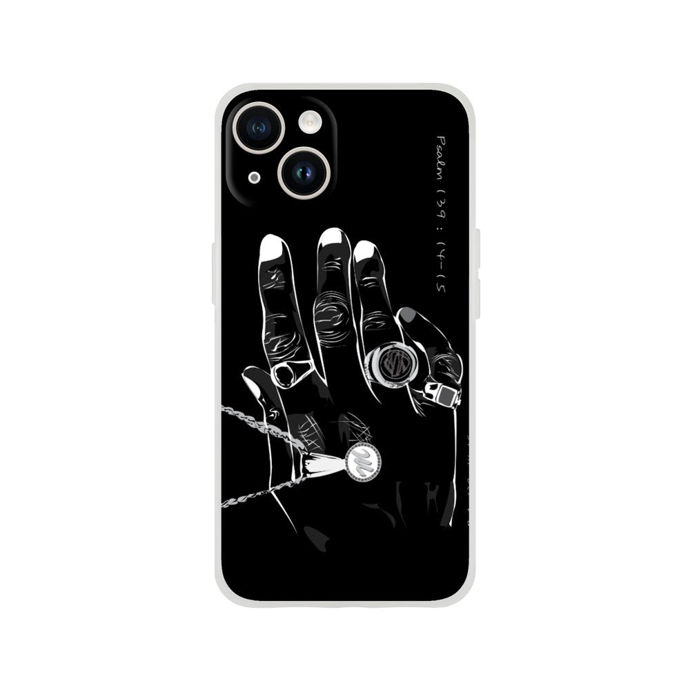"Rings" Phone Case in Solid Black Color