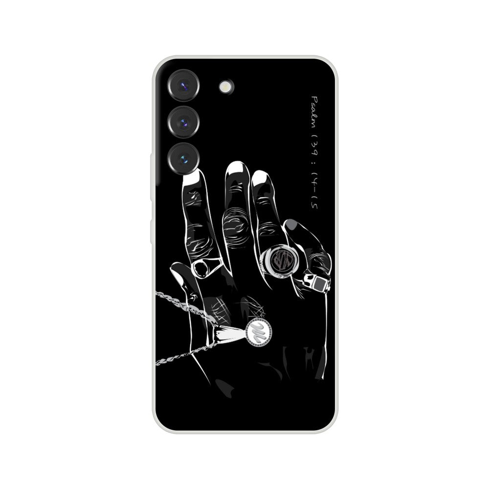 "Rings" Phone Case in Solid Black Color