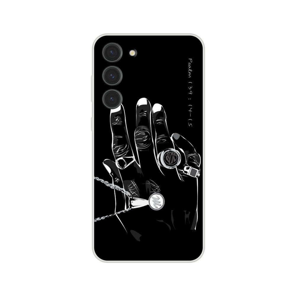 "Rings" Phone Case in Solid Black Color