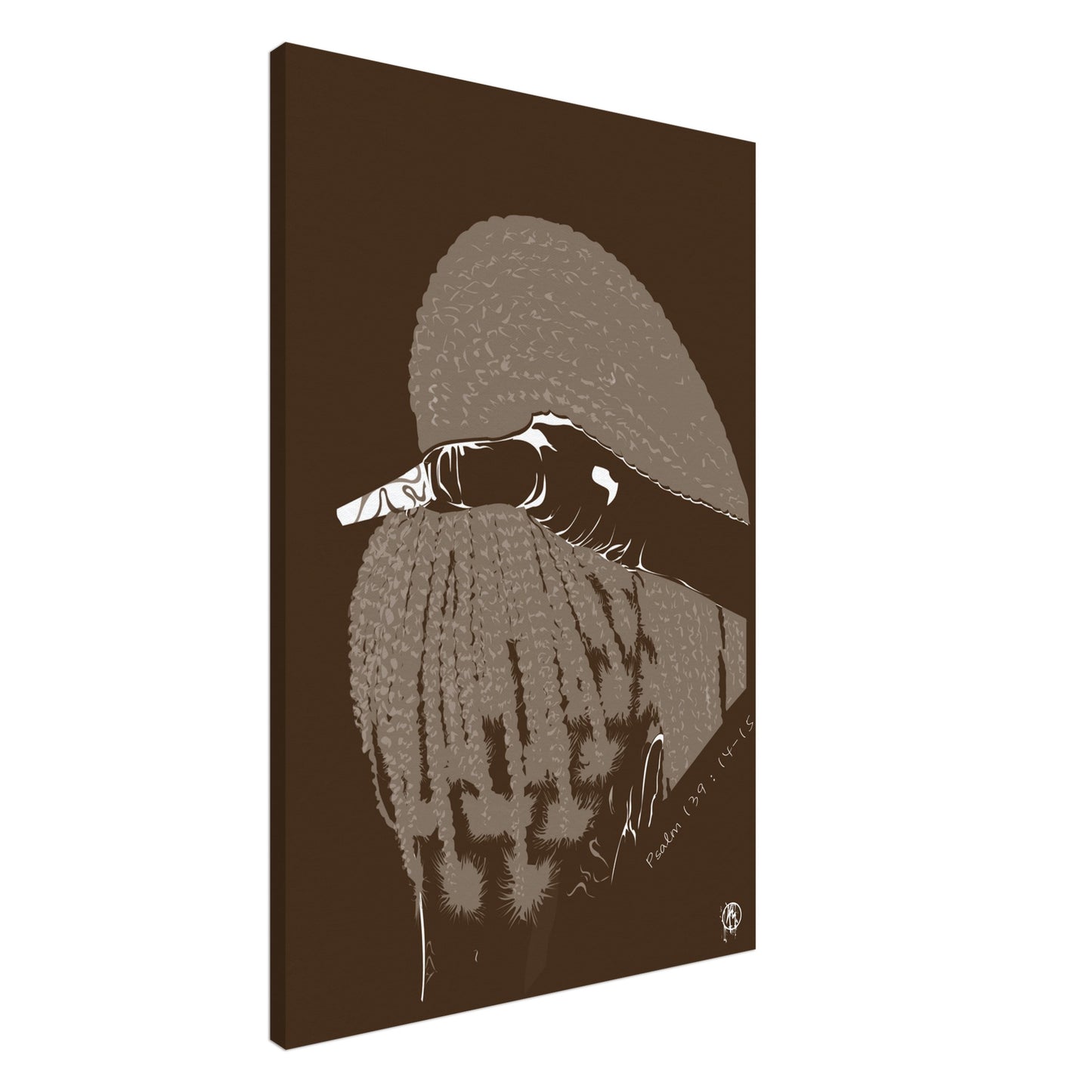 "Braids" Display Art Piece (Deep Brown)