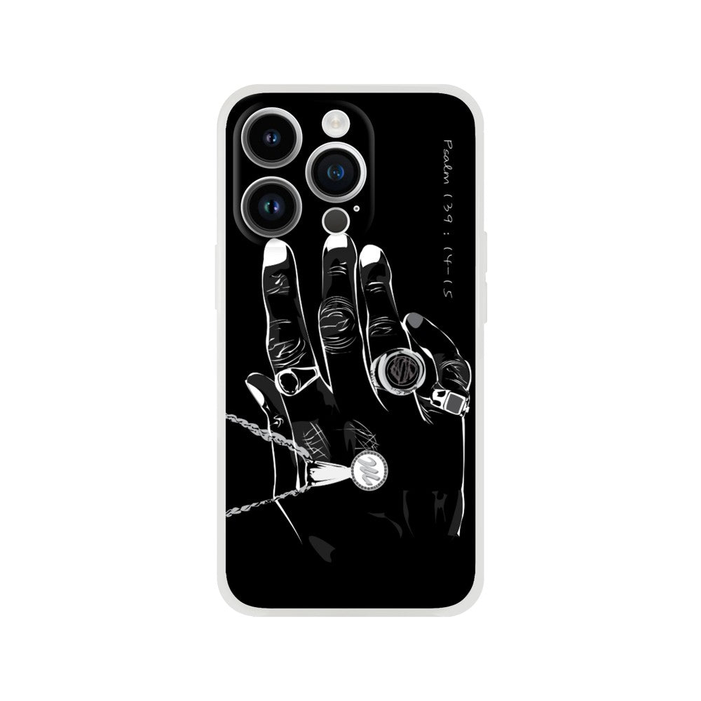 "Rings" Phone Case in Solid Black Color