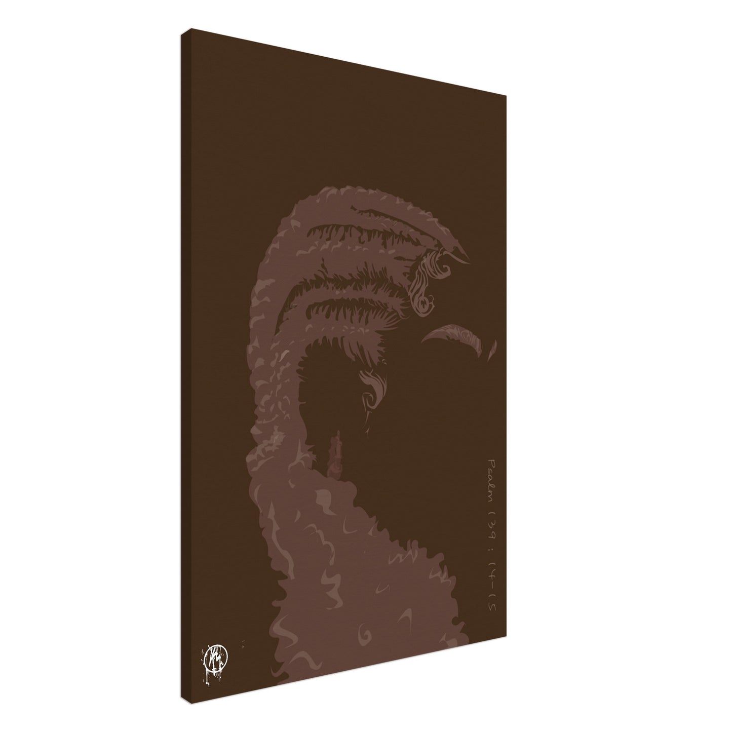 "Cornrows" Display Art Piece (Deep Brown)