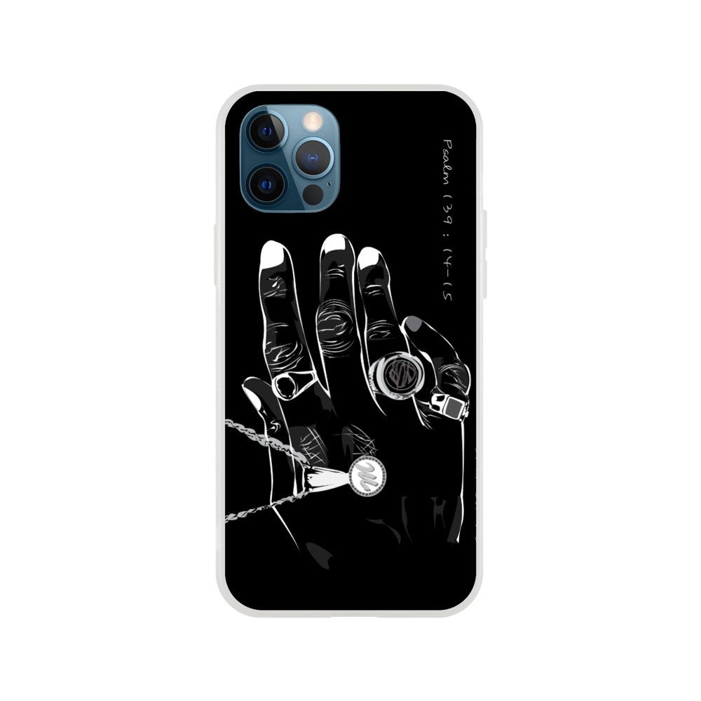 "Rings" Phone Case in Solid Black Color