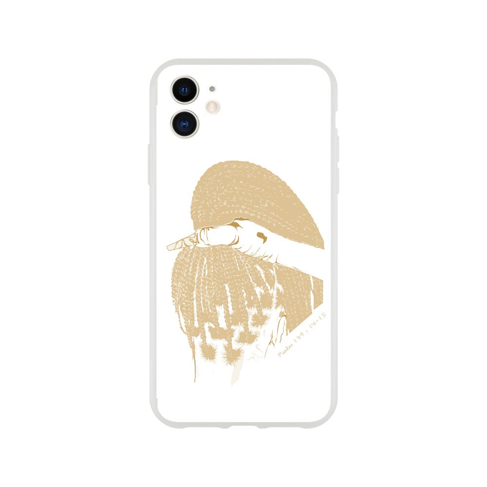 "Braided" Phone Case in Pearl Grin White