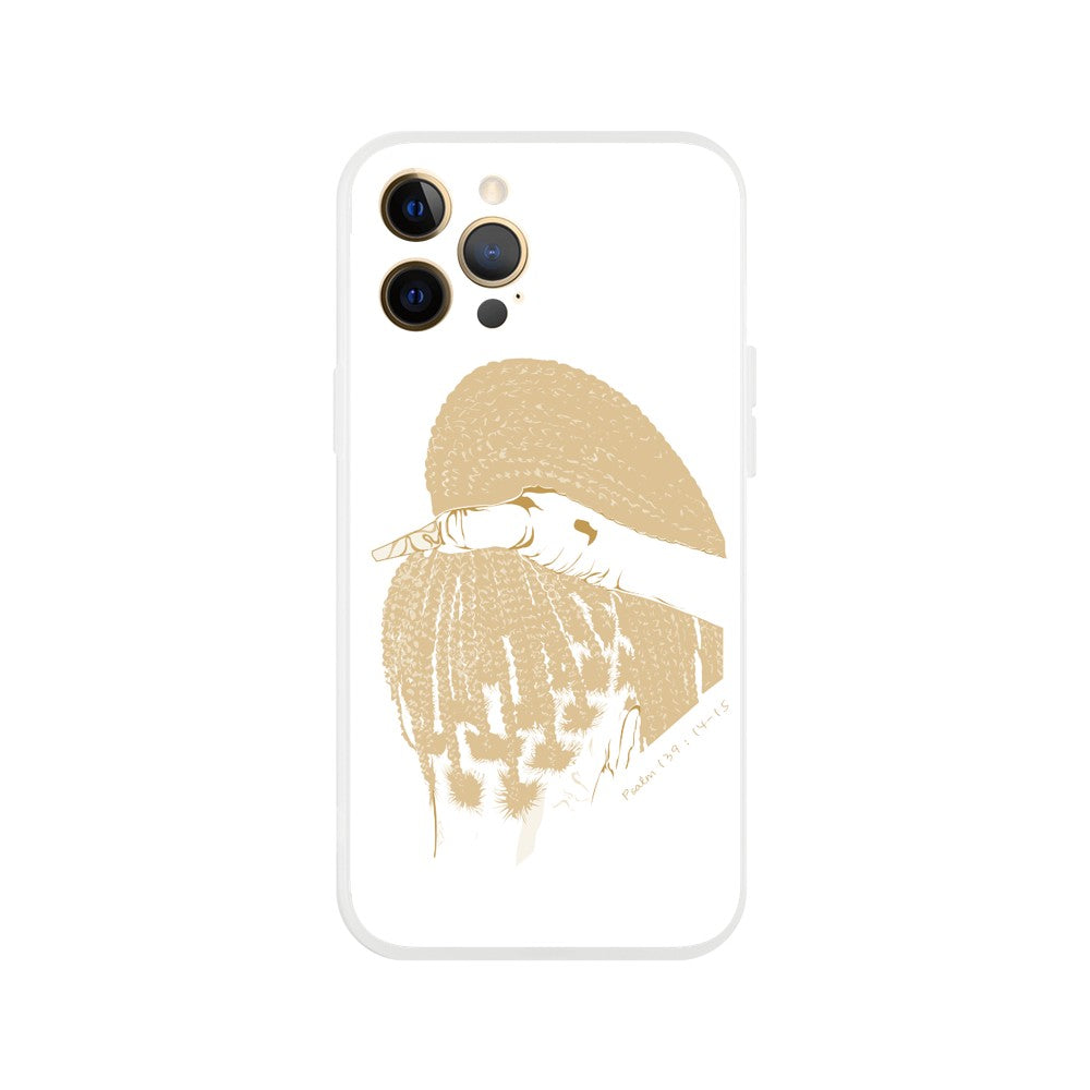 "Braided" Phone Case in Pearl Grin White