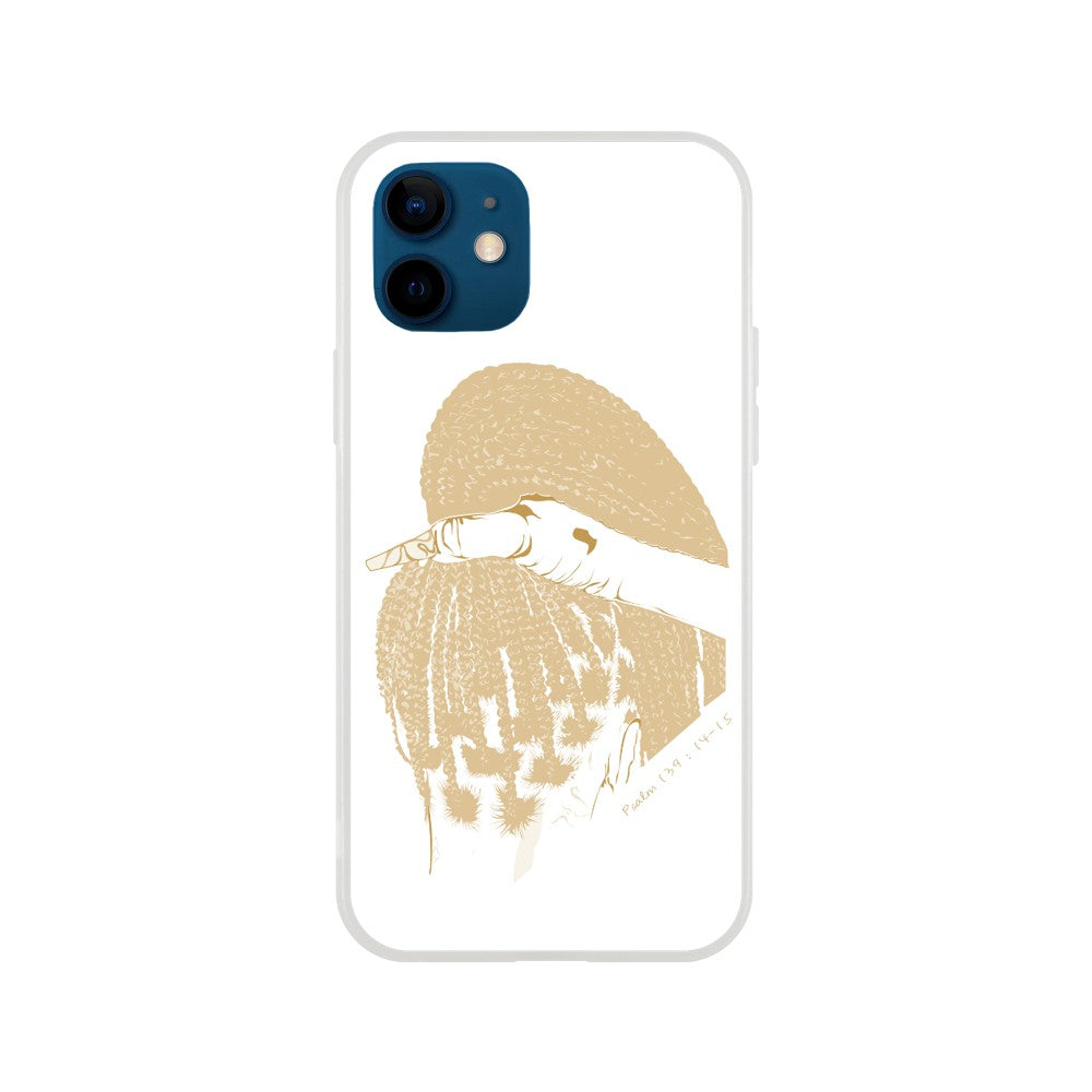 "Braided" Phone Case in Pearl Grin White