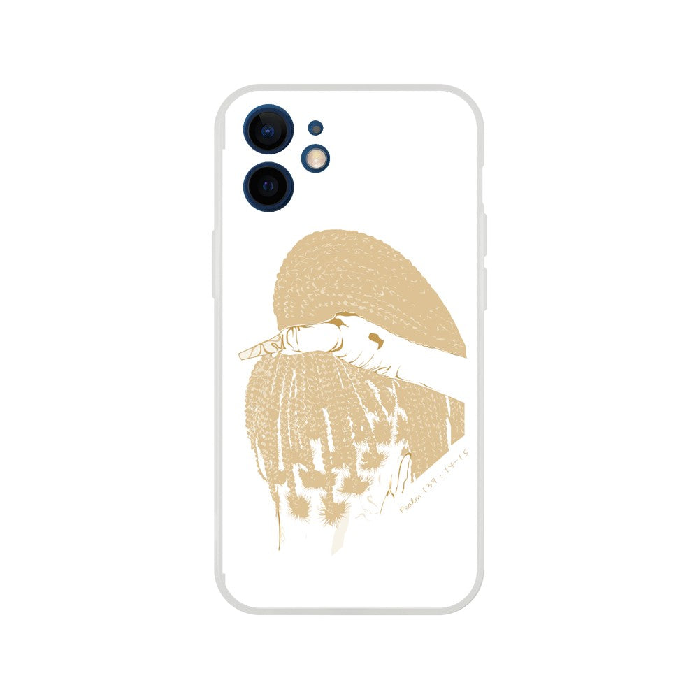 "Braided" Phone Case in Pearl Grin White