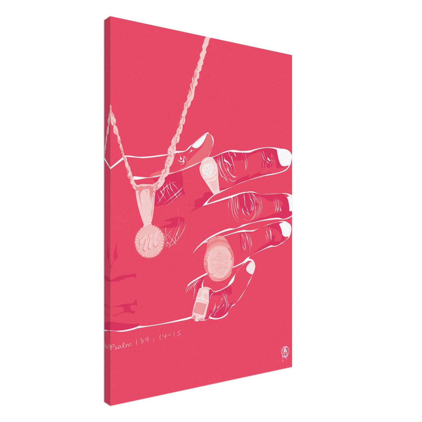 "Gold Rings" Display Art Piece (Pink)