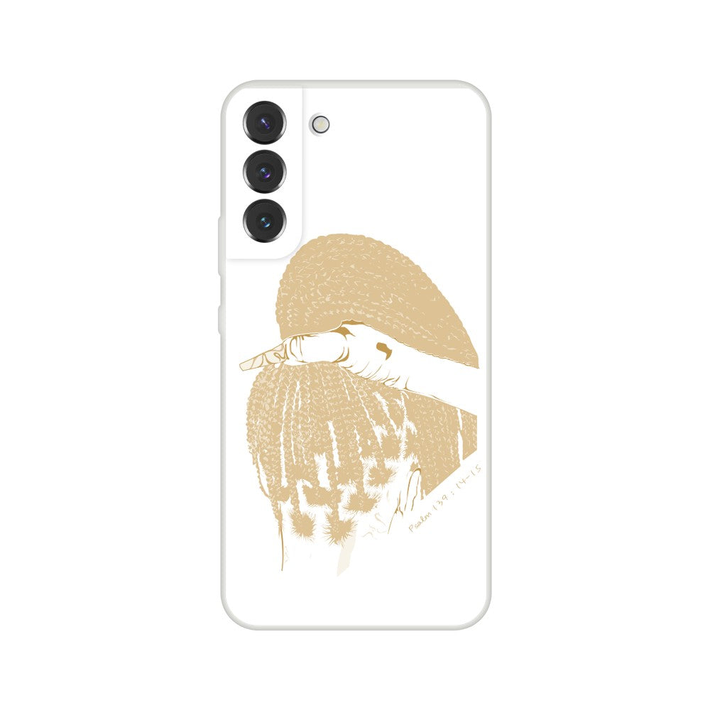 "Braided" Phone Case in Pearl Grin White