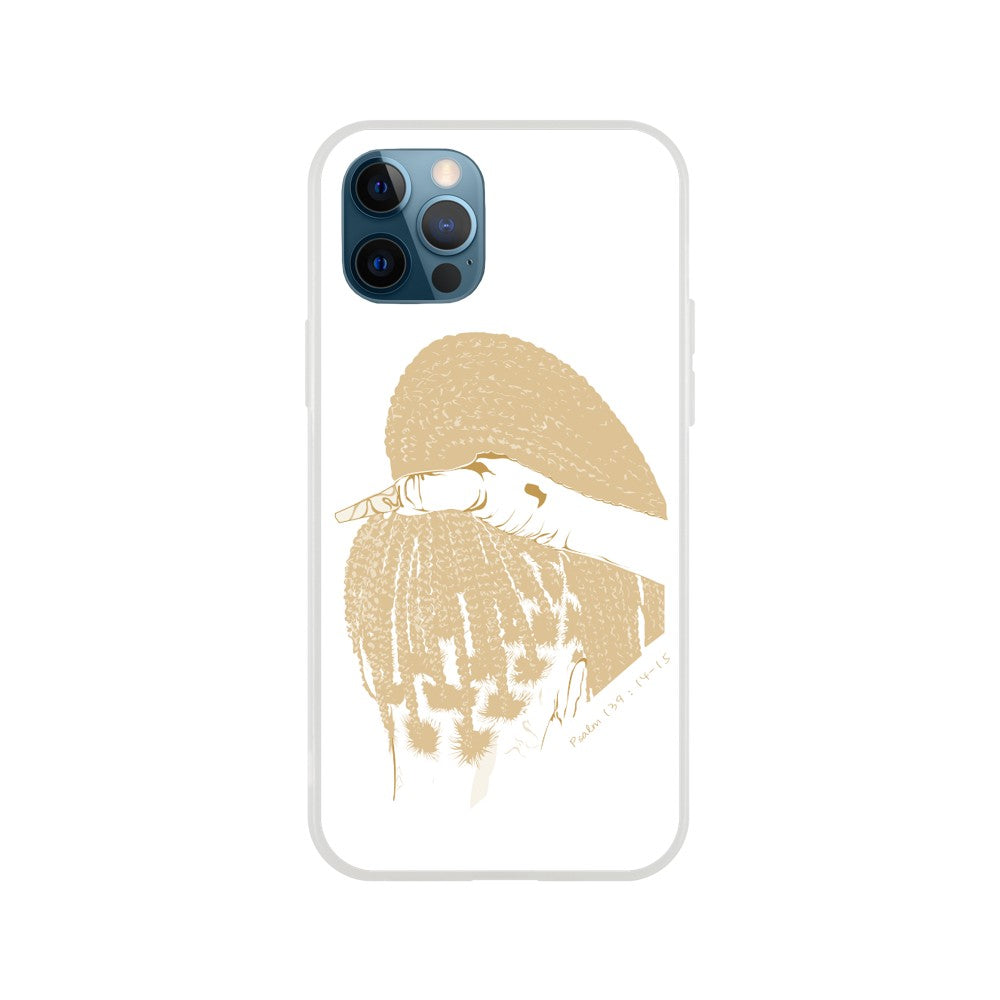 "Braided" Phone Case in Pearl Grin White